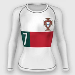 Рашгард женский Роналду ЧМ 2022 Португалия выездная, цвет: 3D-принт