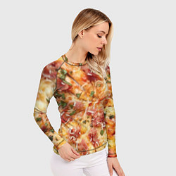 Рашгард женский Вкусная пицца, цвет: 3D-принт — фото 2