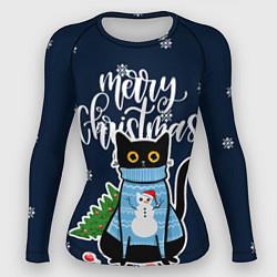 Женский рашгард Котик: merry christmas