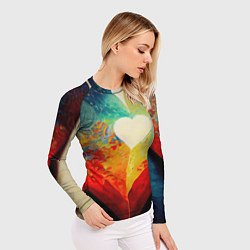 Рашгард женский Your heart, цвет: 3D-принт — фото 2