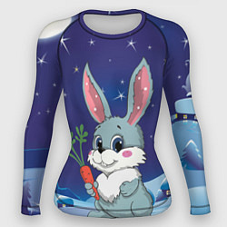 Рашгард женский Кролик с морковкой, цвет: 3D-принт