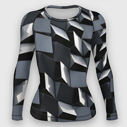 Женский рашгард Выпирающие кубы - металлическая броня