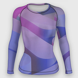 Рашгард женский Абстрактные фиолетовые прямоугольники со скругленн, цвет: 3D-принт