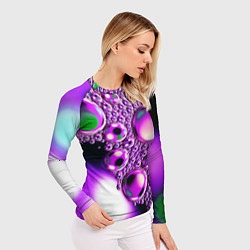 Рашгард женский Фиолетовые пузыри, цвет: 3D-принт — фото 2