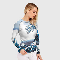 Рашгард женский Цунами в Японии, цвет: 3D-принт — фото 2