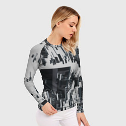 Рашгард женский Геометрическое множество объёмных чёрно-белых фигу, цвет: 3D-принт — фото 2