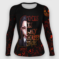 Рашгард женский Уэнсдей My Happy Face, цвет: 3D-принт