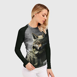 Рашгард женский Волк в форме, цвет: 3D-принт — фото 2