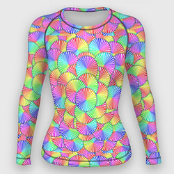 Рашгард женский Круг спектр, цвет: 3D-принт