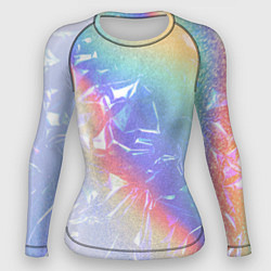 Рашгард женский Голография и пленка - текстура, цвет: 3D-принт