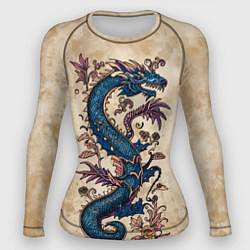 Рашгард женский Irezumi японский дракон-змей, цвет: 3D-принт