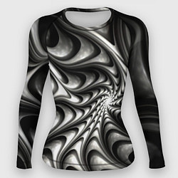 Рашгард женский Abstract fractal grey, цвет: 3D-принт