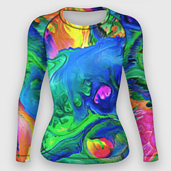 Женский рашгард Яркие всплески краски - импрессионизм