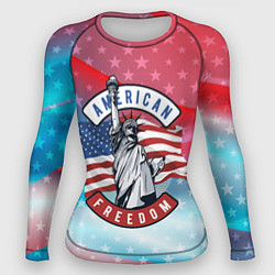 Рашгард женский American freedom, цвет: 3D-принт