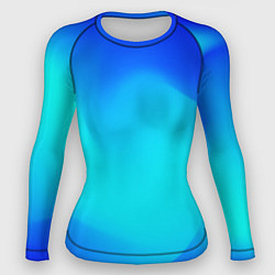 Рашгард женский Градиент синий, цвет: 3D-принт