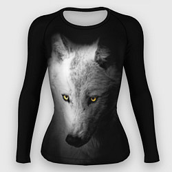 Рашгард женский Волк в полной тьме, цвет: 3D-принт