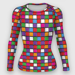 Рашгард женский Color cubes, цвет: 3D-принт