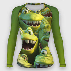 Женский рашгард Много крокодилов