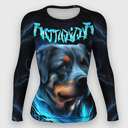 Женский рашгард Rottweiler and lightnings