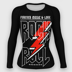 Рашгард женский Rock and Roll Forever, цвет: 3D-принт