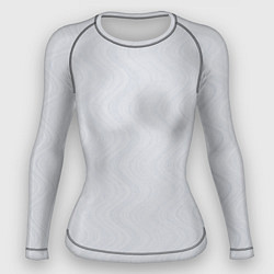 Рашгард женский Волны светло-серый, цвет: 3D-принт