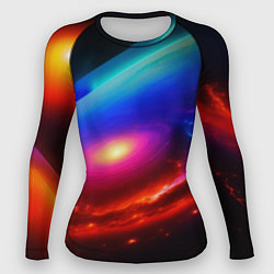 Рашгард женский Неоновая галактика, цвет: 3D-принт