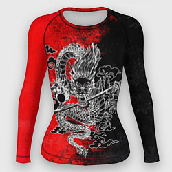 Рашгард женский Дракон с катаной, цвет: 3D-принт