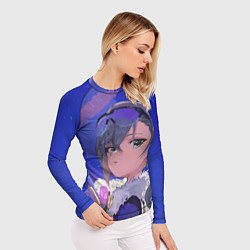 Рашгард женский Хонкай Стар Рейл: Серебряный Волк, цвет: 3D-принт — фото 2