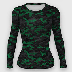 Рашгард женский Точечный камуфляжный узор Spot camouflage pattern, цвет: 3D-принт