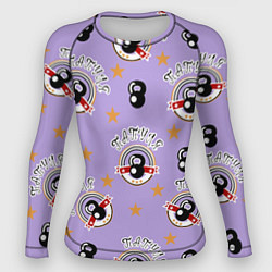 Женский рашгард Папуля надпись и значок с гирей