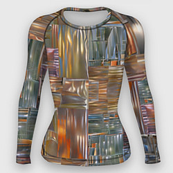 Рашгард женский Космическая сталь, цвет: 3D-принт