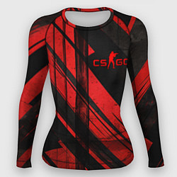 Женский рашгард CS GO black and red