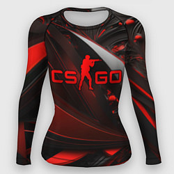 Рашгард женский CS GO red and black, цвет: 3D-принт