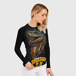 Рашгард женский Пивозавр 2, цвет: 3D-принт — фото 2