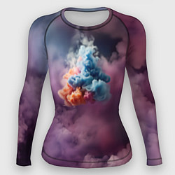 Рашгард женский Разноцветный клуб дыма, цвет: 3D-принт