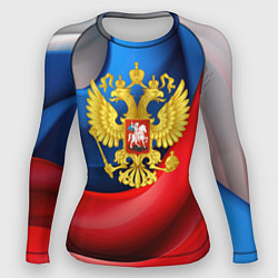 Рашгард женский Золотой герб России, цвет: 3D-принт