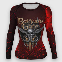 Рашгард женский Baldurs Gate 3 logo red, цвет: 3D-принт