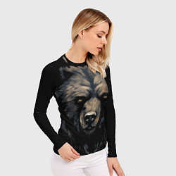 Рашгард женский Крупный медведь, цвет: 3D-принт — фото 2