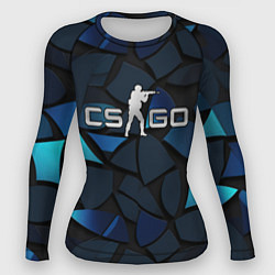 Женский рашгард CS GO blue black elements