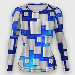 Рашгард женский Стальные квадраты, цвет: 3D-принт