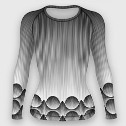 Рашгард женский Круглая полосатая геометрия, цвет: 3D-принт