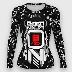 Рашгард женский Технологический узор - Кибер ниндзя, цвет: 3D-принт