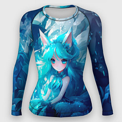 Женский рашгард Снежная лиса в стиле аниме
