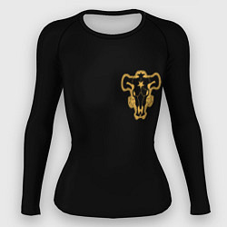 Рашгард женский Чёрный клевер - форма быка, цвет: 3D-принт