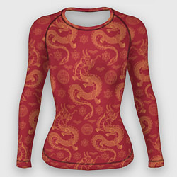 Женский рашгард Dragon red pattern