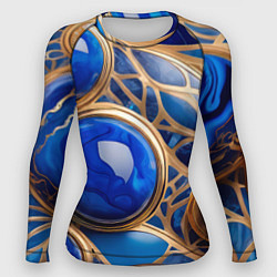 Рашгард женский Лазуритовый флюид, цвет: 3D-принт