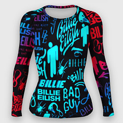 Женский рашгард Billie Eilish neon pattern