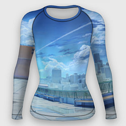 Женский рашгард Love Money Rock-n-Roll крыша школы