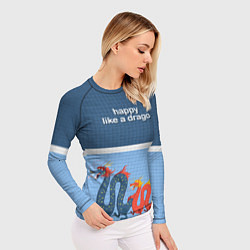 Рашгард женский Счастливые драконы, цвет: 3D-принт — фото 2