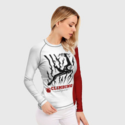 Рашгард женский Альпинист скалолаз, цвет: 3D-принт — фото 2